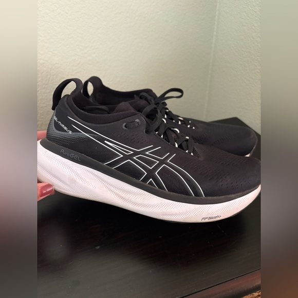 Women’s asics gel nimbus 25 black size 10.5 - Picture 1 of 6